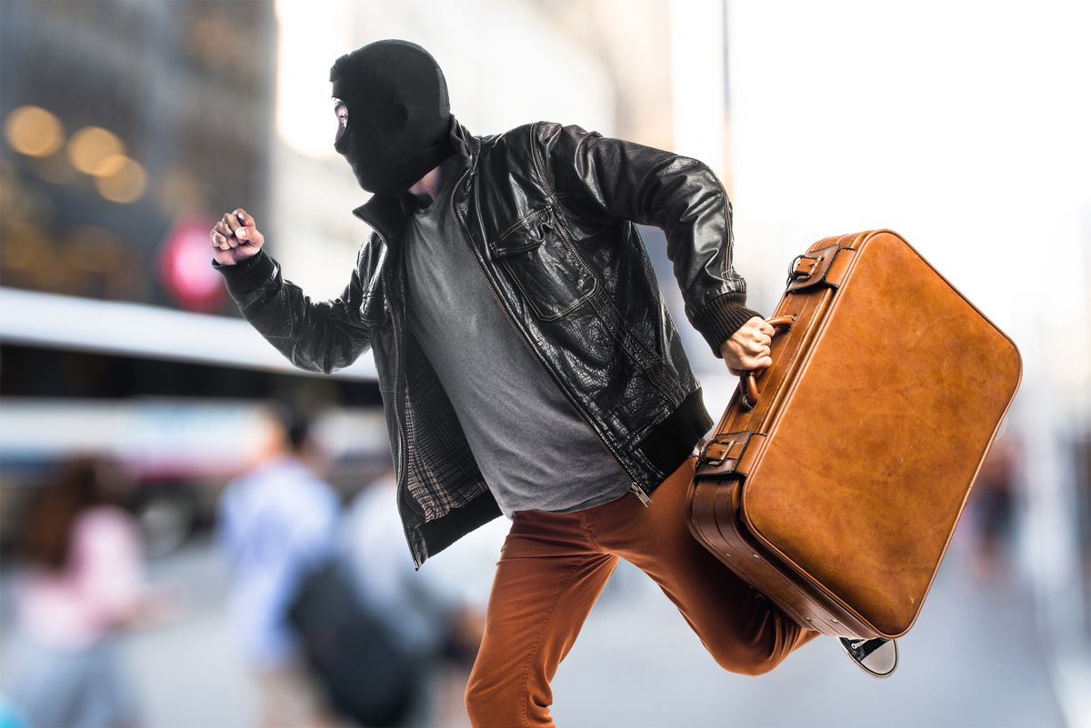 Robber running 